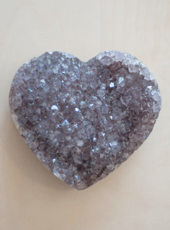 Uruguay Amethyst Geode Heart #11